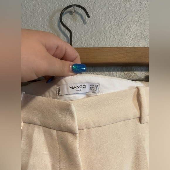 MNG mango ivory wide leg trouser pants - Picture 5 of 10